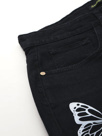 DressBerry Women Boyfriend Fit Printed Stretchable Jeans