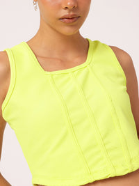 DressBerry Neon Pop Corset Style Crop Top