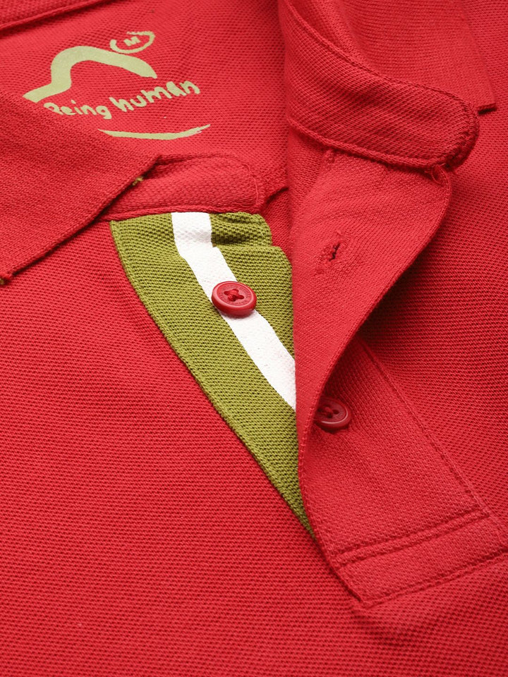 Being Human Pure Cotton Polo Collar T-shirt