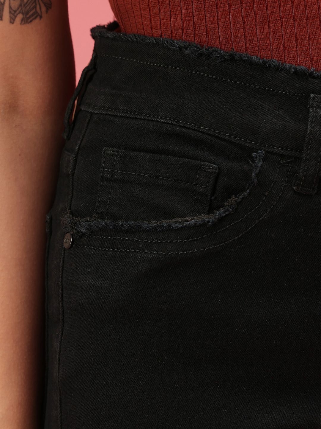 DressBerry Women Baggy Wide Leg Fit High-Rise Stretchable Jeans