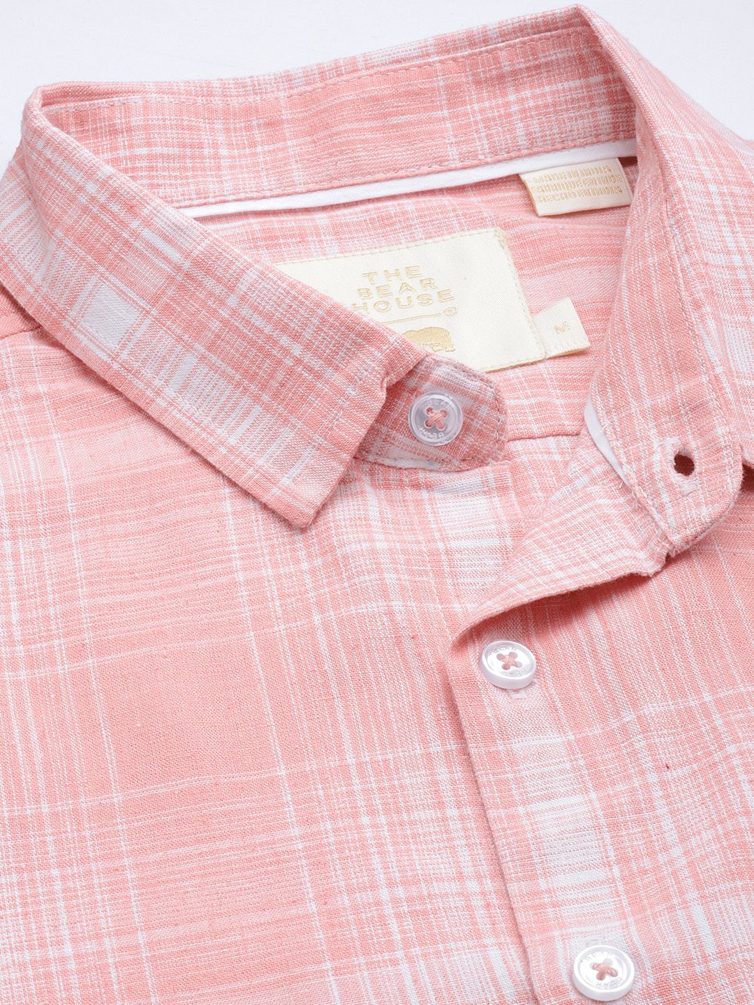 THE BEAR HOUSE Men Slim Fit Tartan Checked Casual Shirt