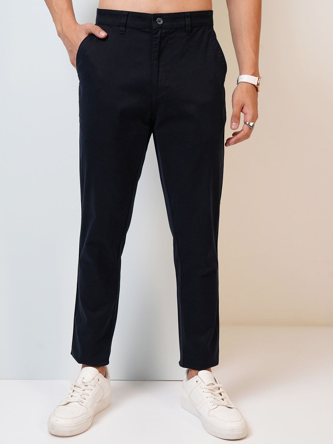 HIGHLANDER Men Soft Feel Twill Chino Trousers