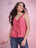 DressBerry Front Tie-Ups Ruffled Empire Top