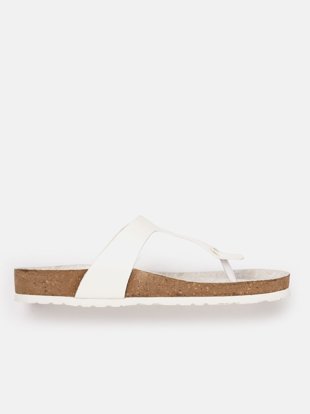 Lino Perros T-Strap Flats with Buckle Detail