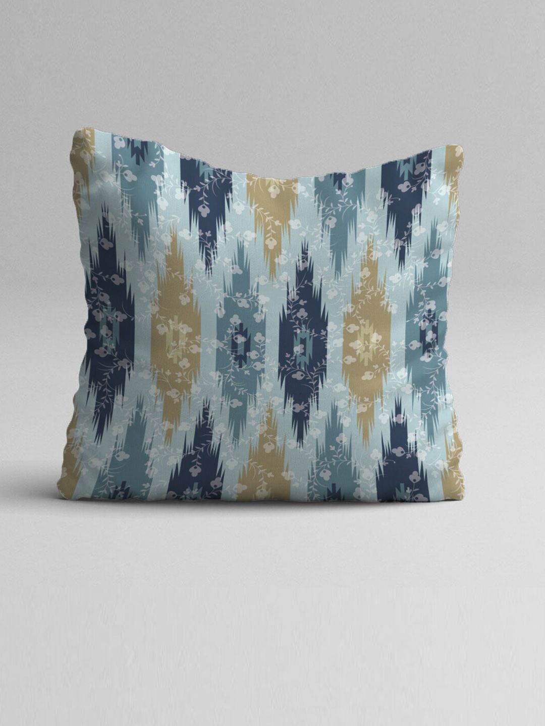 STITCHNEST Set of 5 Blue & Pink Ethnic Motifs Square Cushion Covers