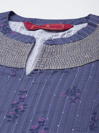House of Pataudi Floral Printed Sequinned Jashn Kurta