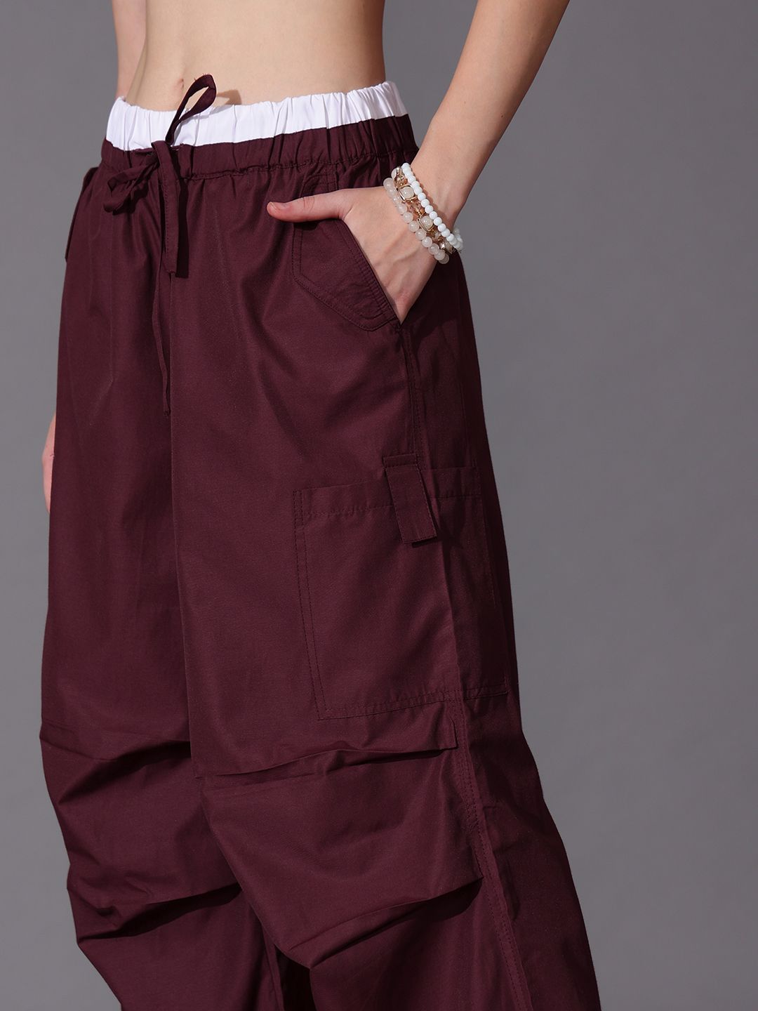 STREET 9 Women Relaxed Loose Fit Parachute Trouser