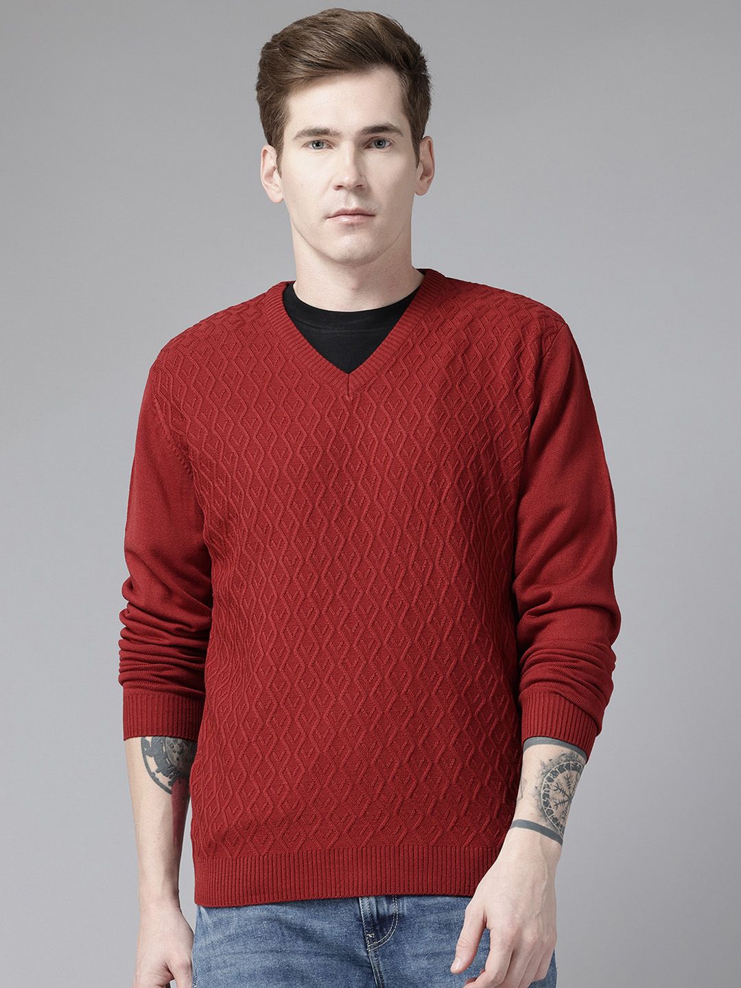 Park Avenue Geometric Design Pullover