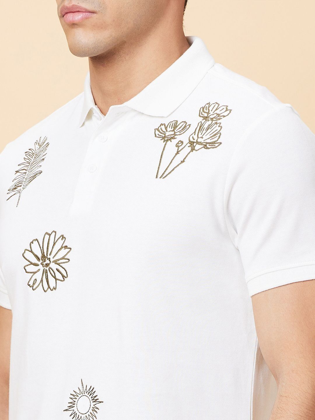 Being Human Men Printed Polo Collar T-shirt