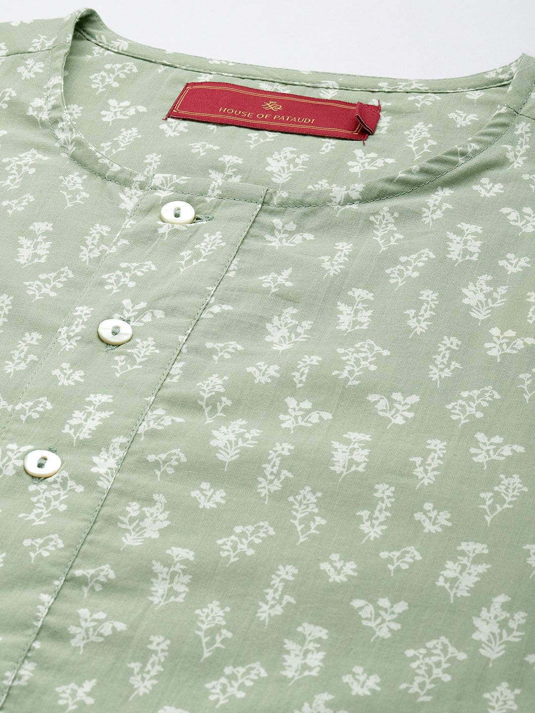 House of Pataudi Floral Printed Regular Jashn Kurta With Trousers