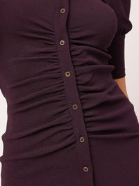 DressBerry Classic Workplace Edit Ruched Formal Bodycon Mini Dress