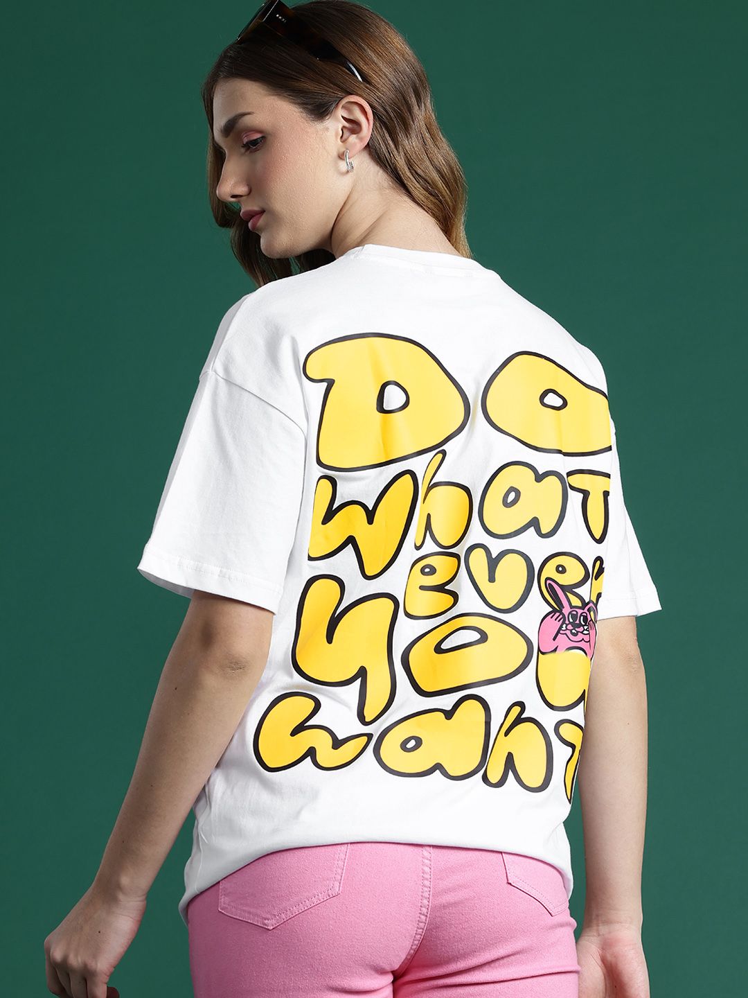 DressBerry Printed Drop-Shoulder Pure Cotton T-shirt