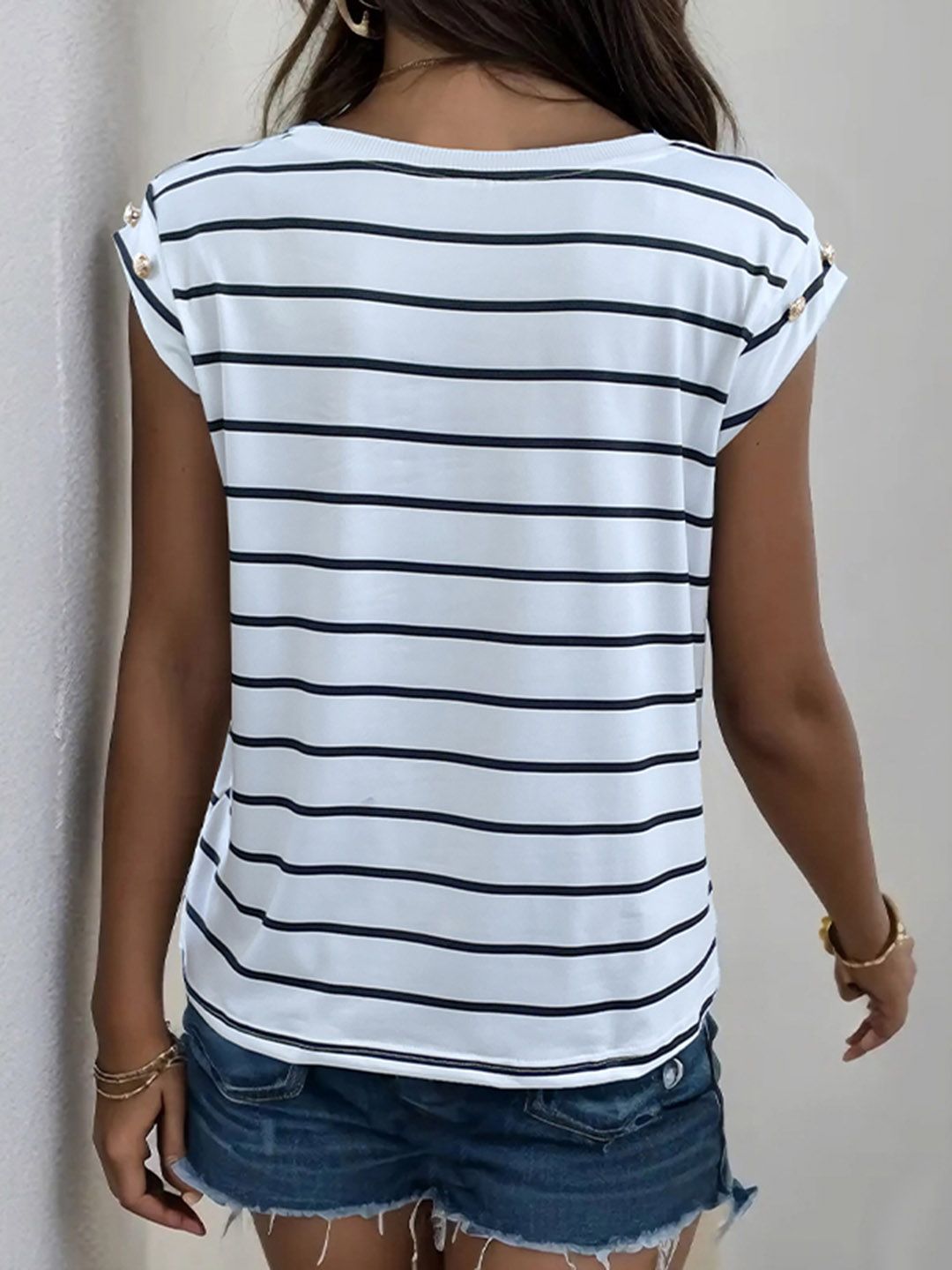 all about you Women Striped T-shirt