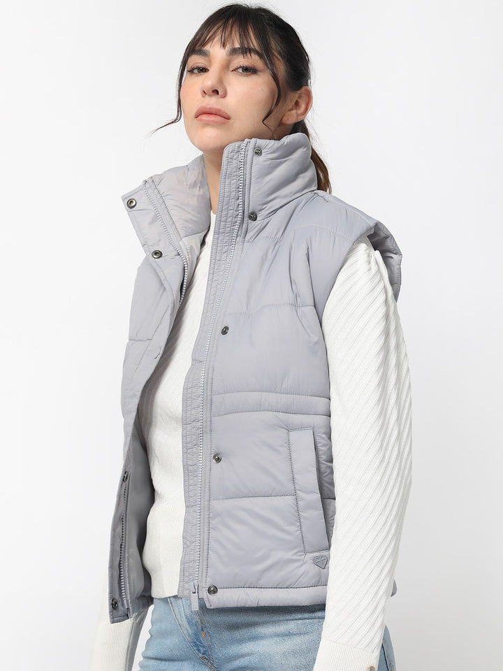 RAREISM Women Purple Solid Padded Jacket