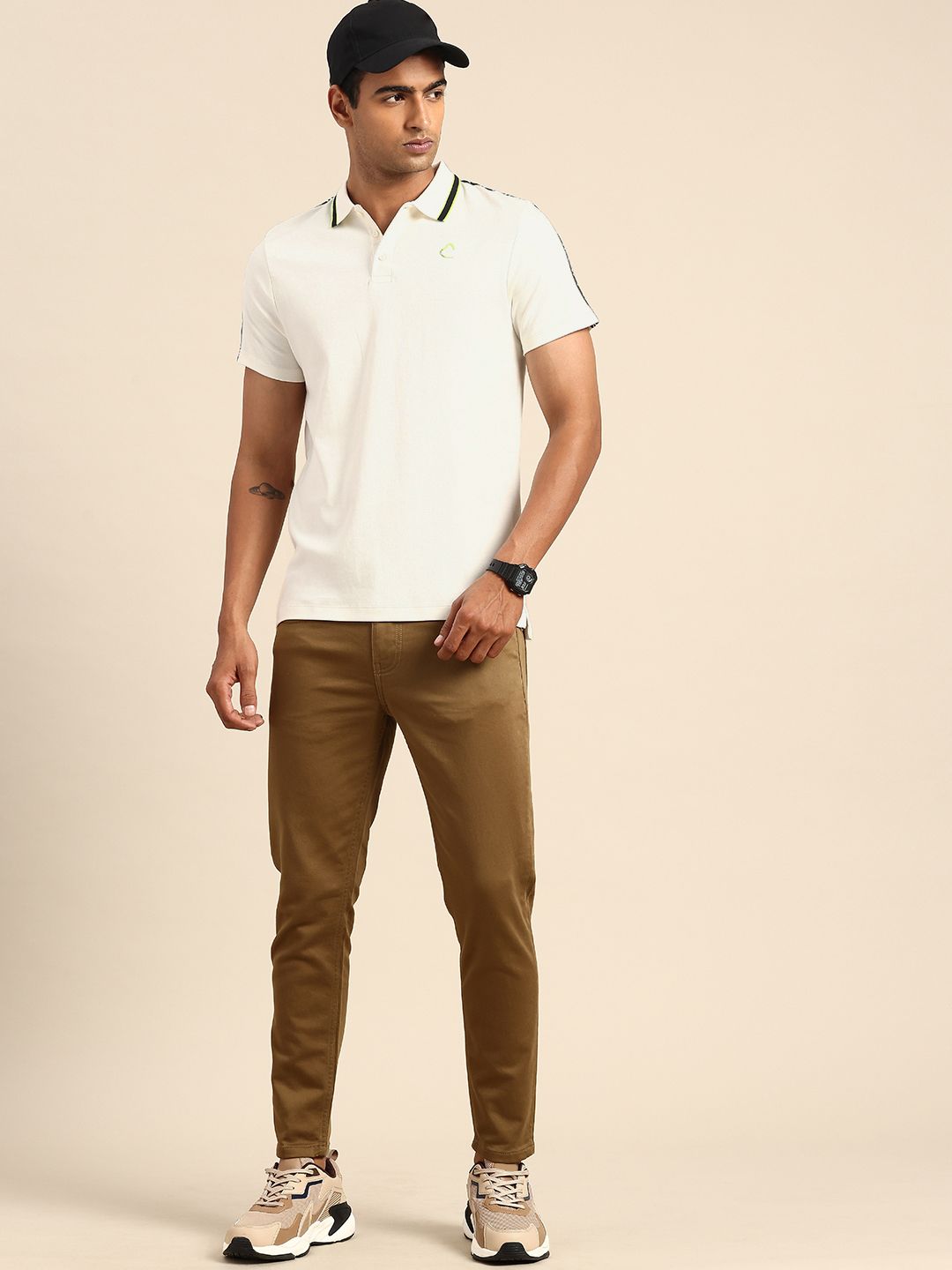 Being Human Polo Collar Pure Cotton T-shirt