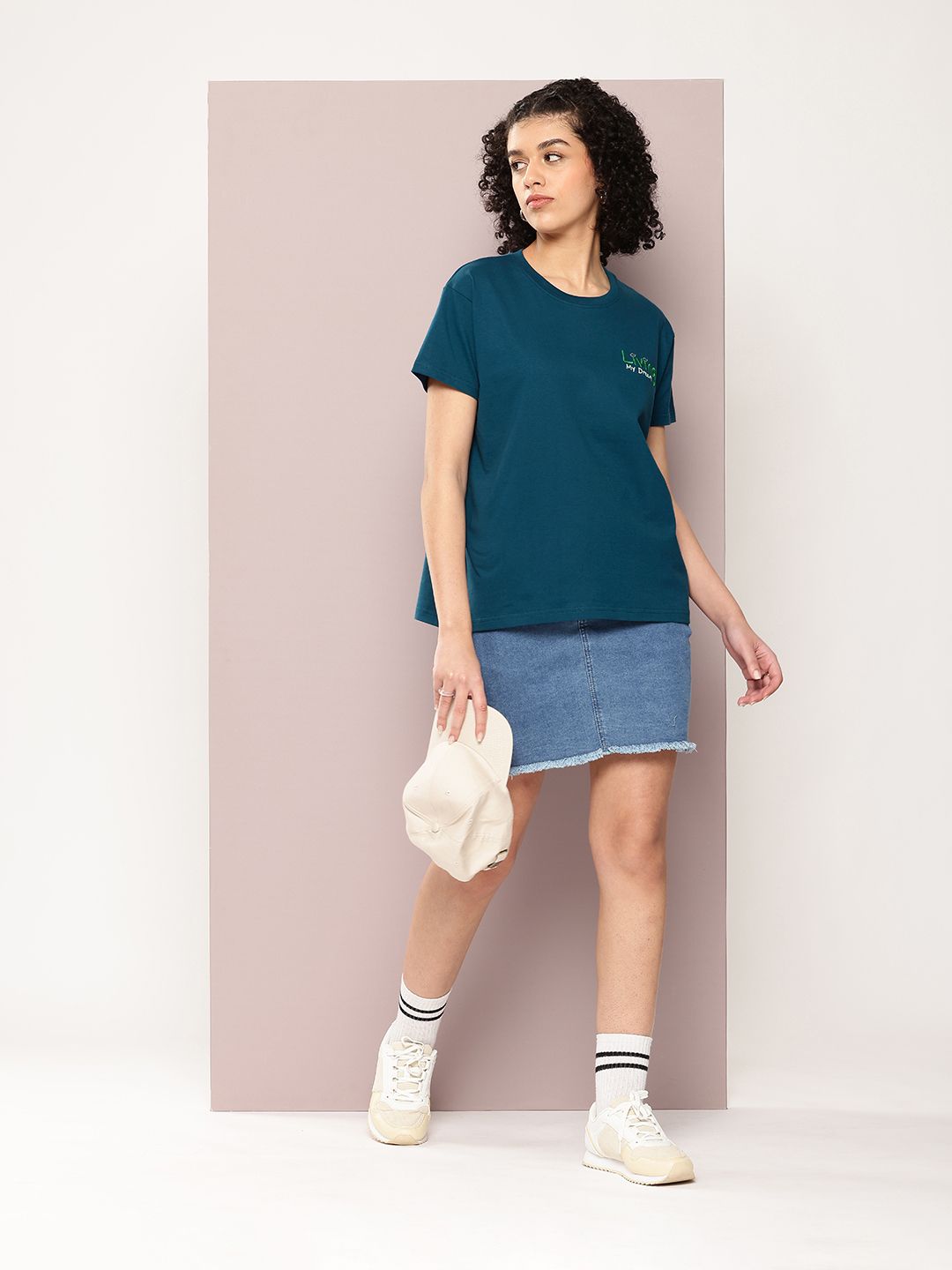 DILLINGER Women Typography Printed Boxy T-shirt