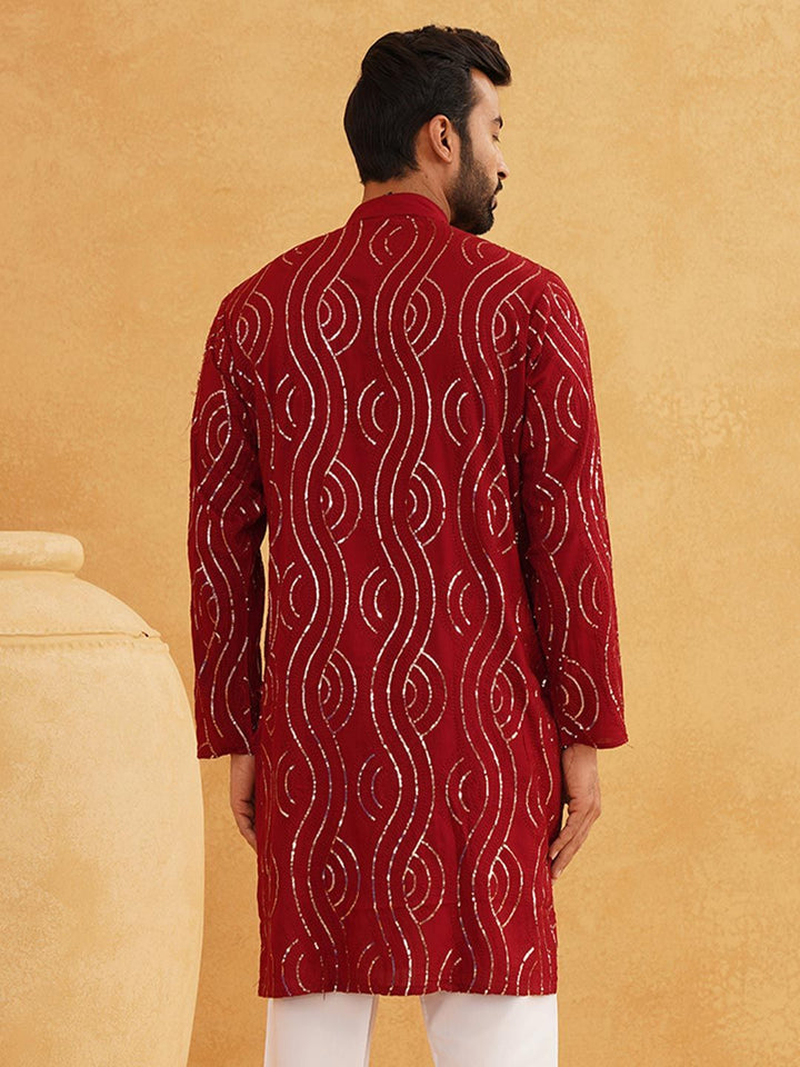 SOJANYA Kurta Kapas Tulen Bersulam Labuci