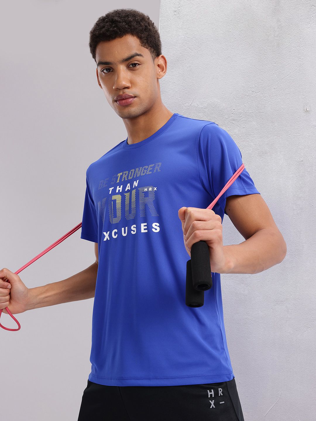 HRX by Hrithik Roshan Men Typography Printed Rapid-Dry Training T-shirt