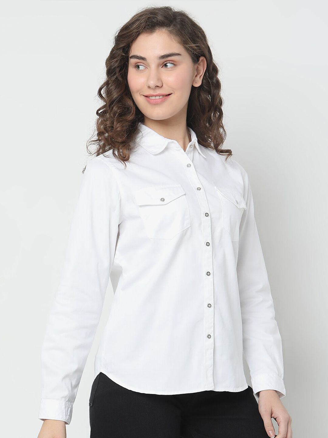 SPYKAR Spread Collar Cotton Casual Shirt