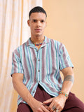 The Indian Garage Co Men Relaxed Fit Striped Resortwear Shirt