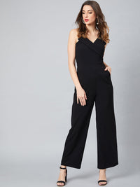 Athena Women Black Solid Basic Jumpsuit