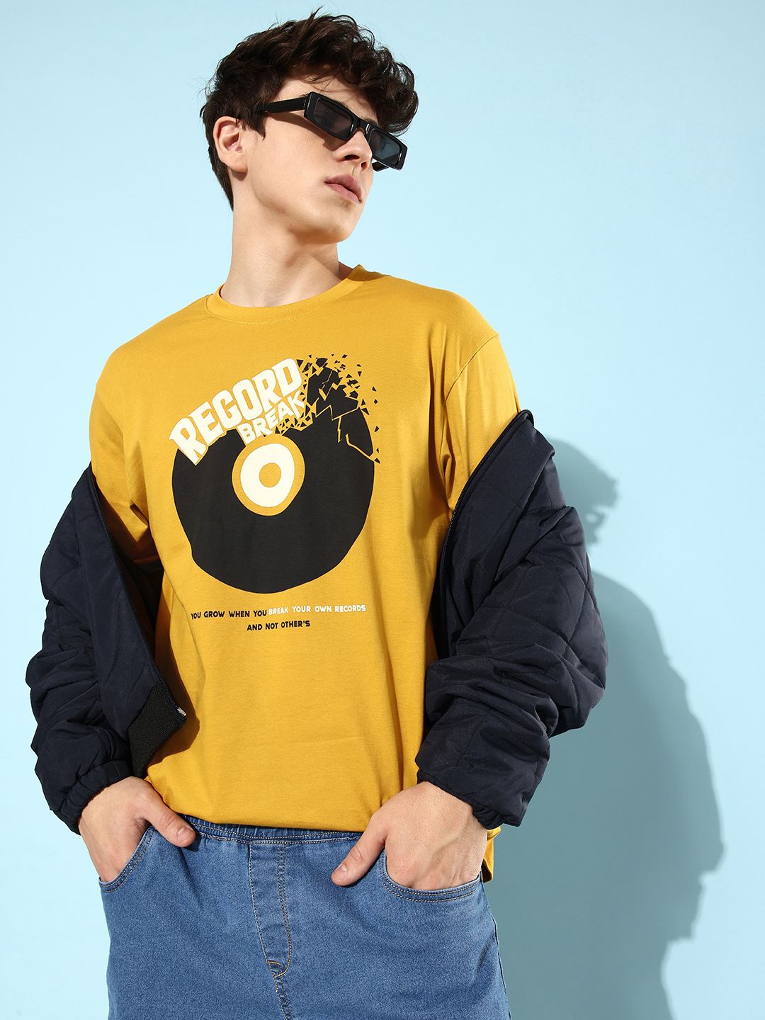 Difference of Opinion Men Graphic Printed Oversized T-shirt