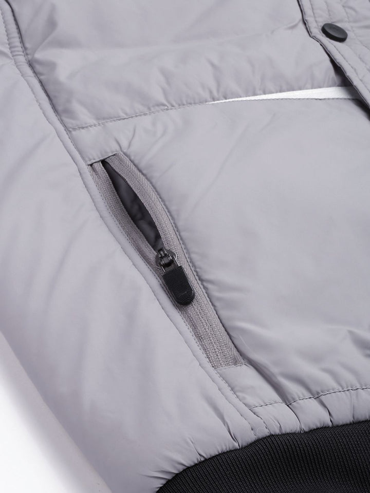 The Indian Garage Co Men Zip-Front Bomber Jacket with Zip Pockets