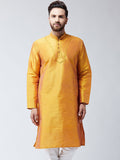 SOJANYA Lelaki Mustard Kurta Lurus Padat