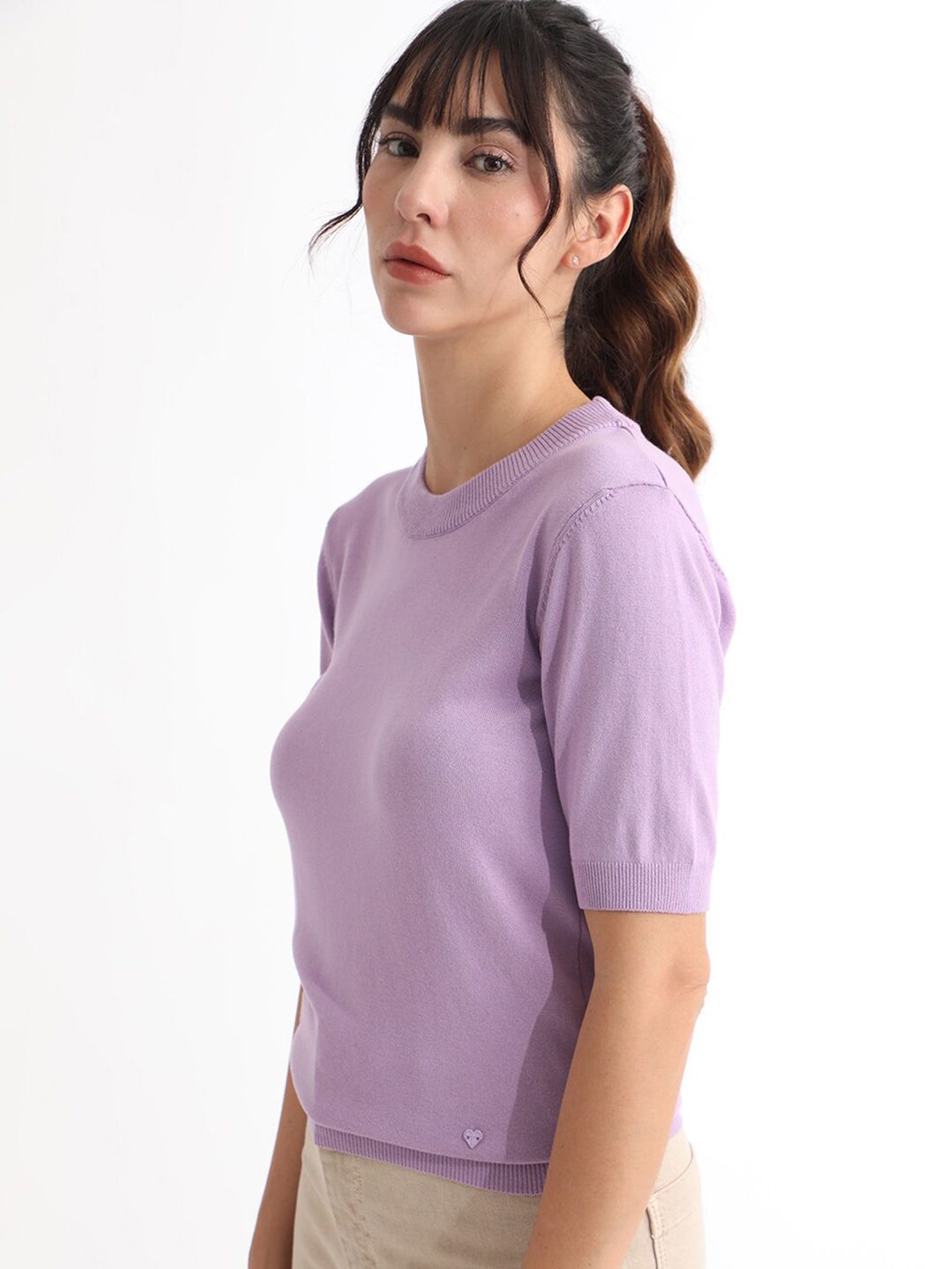 RAREISM Basic Round Neck Sweaters
