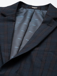 Park Avenue Super Slim Fit Checked Notched Lapel Single-Breasted Formal 2 Piece Suits