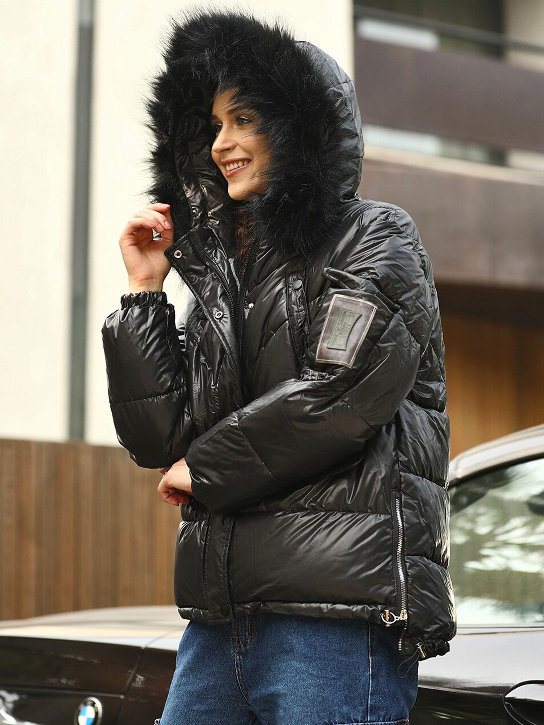 STREET 9 Women Black Solid Jacket