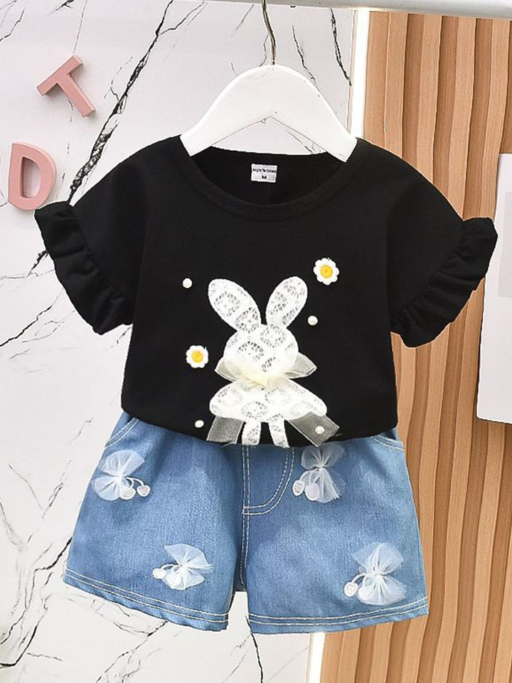 YK Girls Top with Shorts