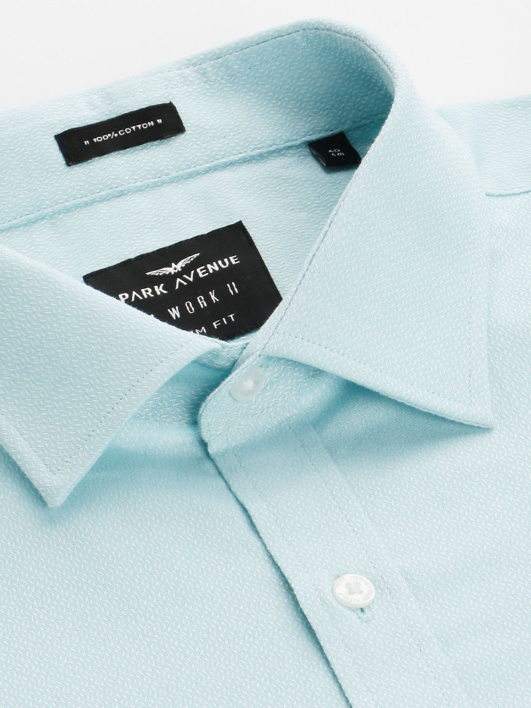 Park Avenue Pure Cotton Slim Fit Self Design Textured Formal Shirt