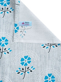Myntra Elegant Homes Blue & Navy Blue Floral 400 TC Cadar Single dengan 1 Sarung Bantal