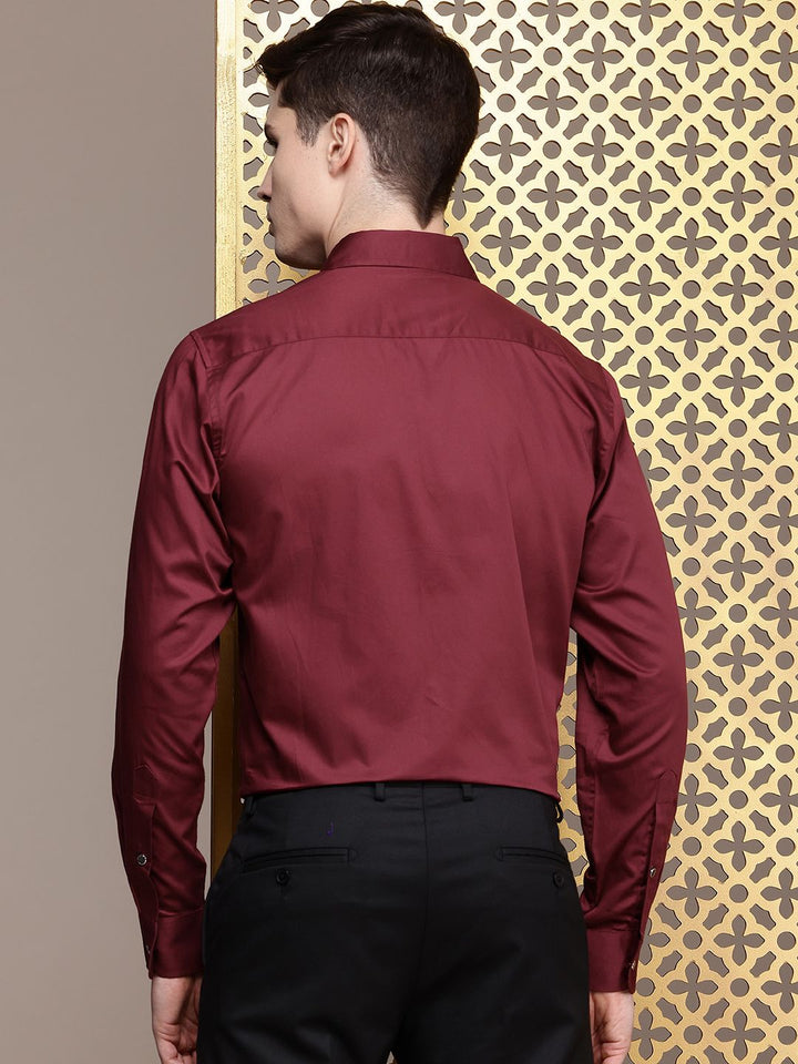 House of Pataudi Pure Cotton Thread Work Party Shirt