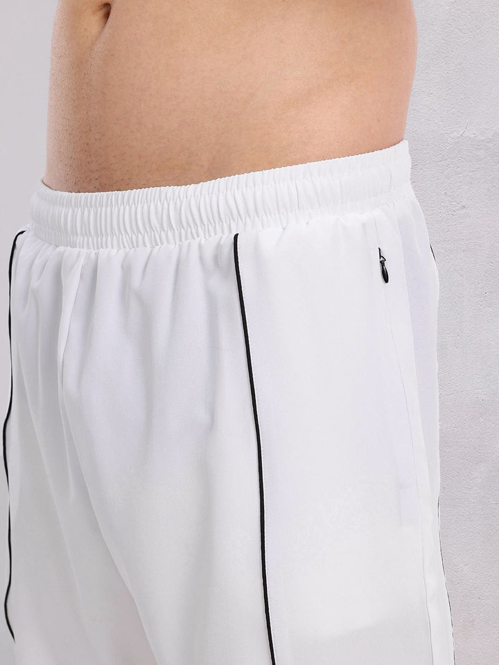 HRX by Hrithik Roshan Men Brand Logo Printed Mid-Rise Training Shorts with Contrast Piping