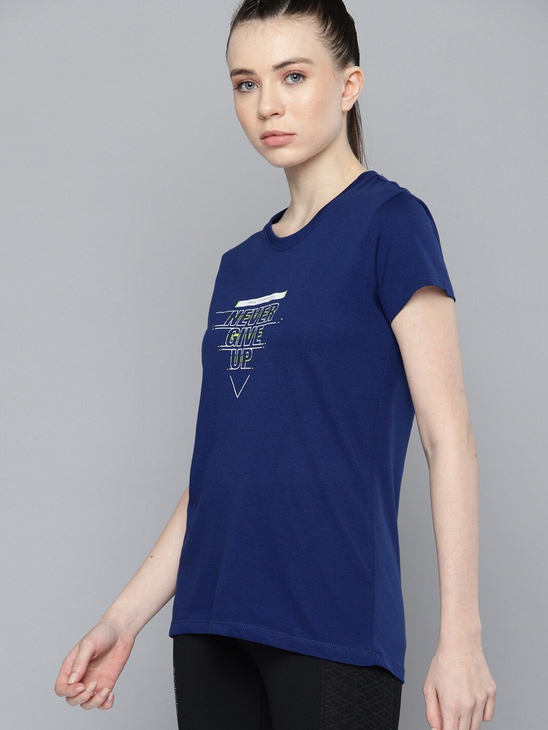 HRX by Hrithik Roshan Typography Printed Rapid-Dry Training T-shirt