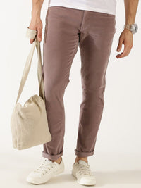 Thomas Scott Men Regular Fit Corduroy Chinos Trousers