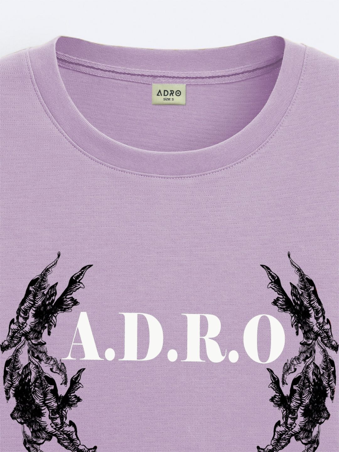 ADRO Lelaki Baju T-Shirt Bersaiz Besar Kapas Lengan Jatuh Bercetak Grafik