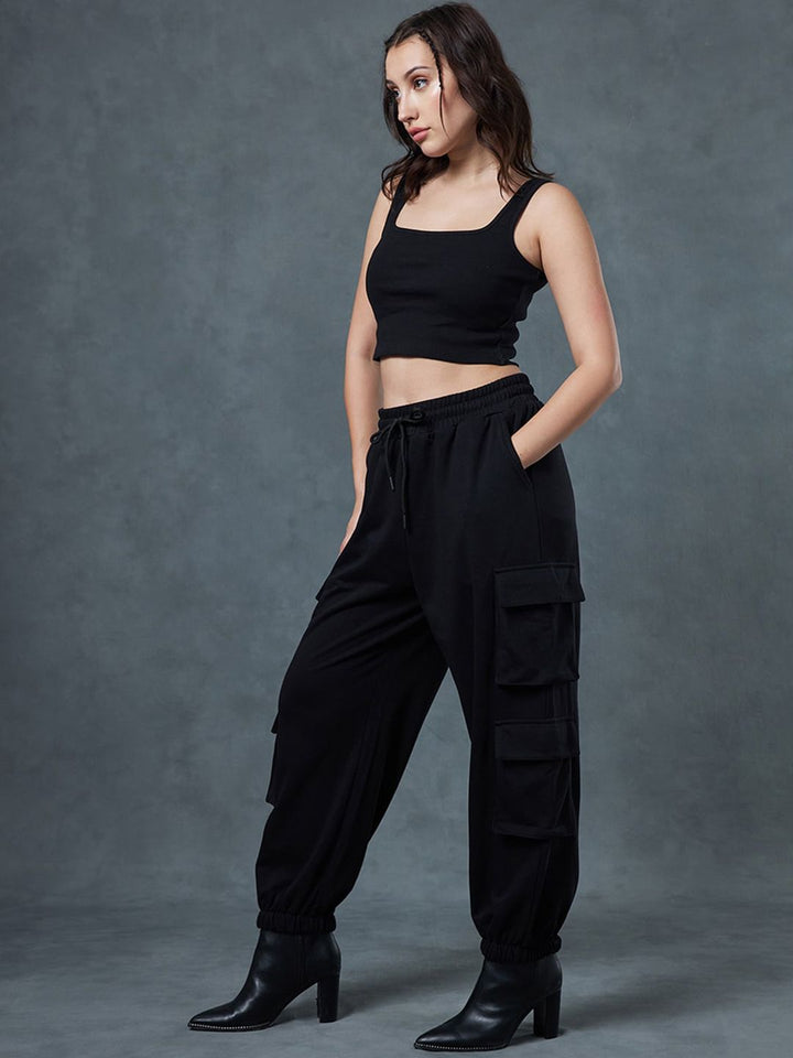 Bewakoof Square Neck Crop Top & Joggers