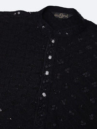 SOJANYA Embellished Mandarin Collar Pure Cotton Kurta