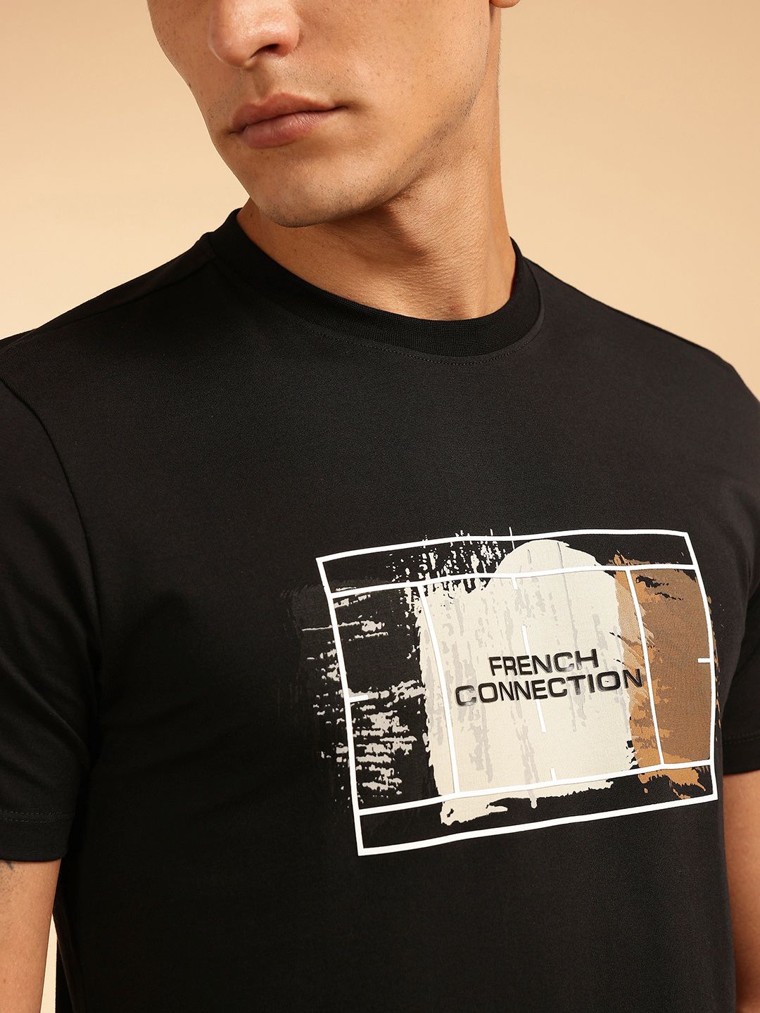 T-shirt logo jenama sambungan Perancis