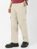 Urbano Fashion Men Loose Baggy Fit Solid Cargo Cotton Pant with 6 Pockets Non-Stretchable