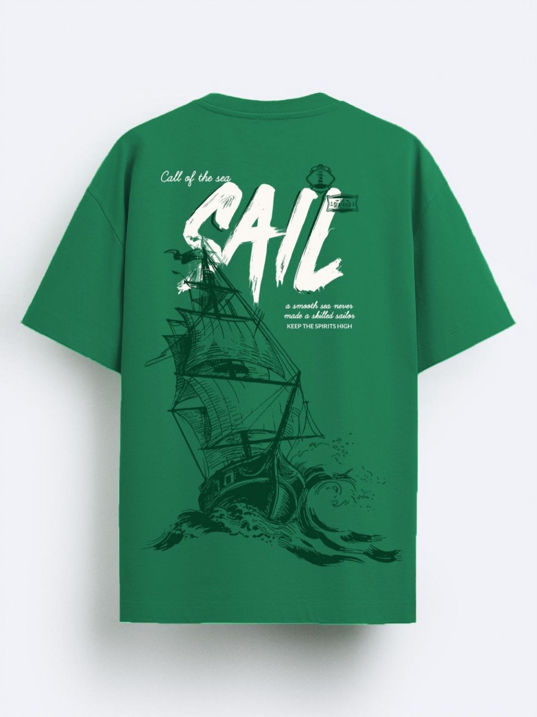 ADRO Men Graphic Printed Drop-Shoulder Sleeves Cotton Oversized T-Shirt