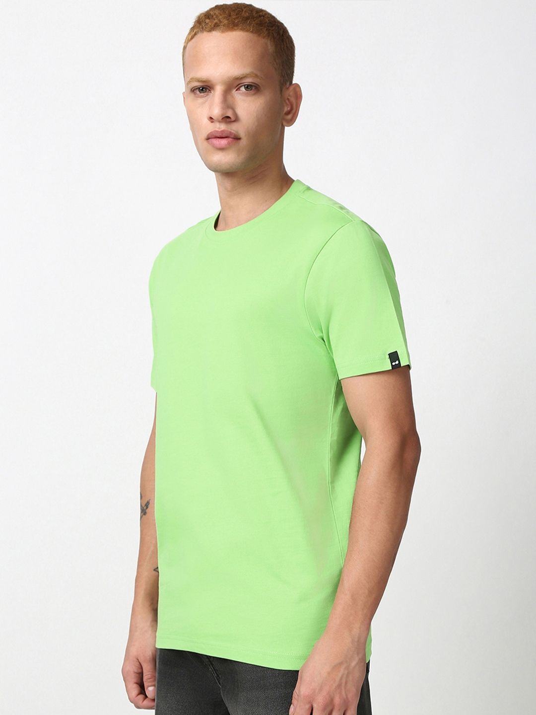 Bewakoof Men's Green T-Shirt
