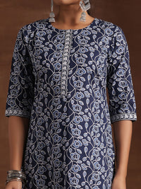 Libas Floral Printed Pure Cotton Kurta with Salwar & Dupatta