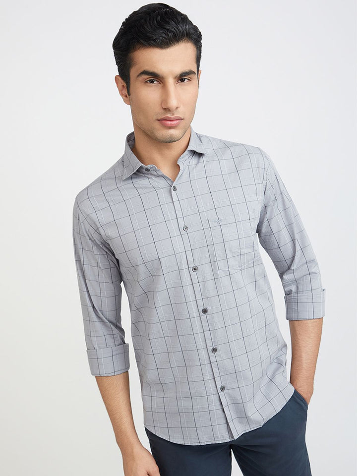 Park Avenue Slim Fit Checked Pure Cotton Casual Shirt