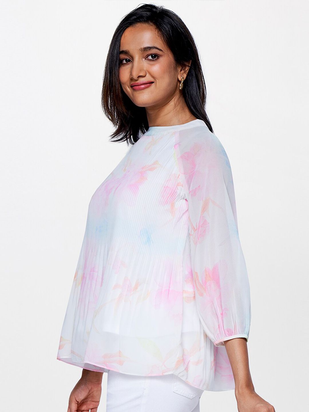 AND Abstract Printed Raglan Sleeves Top