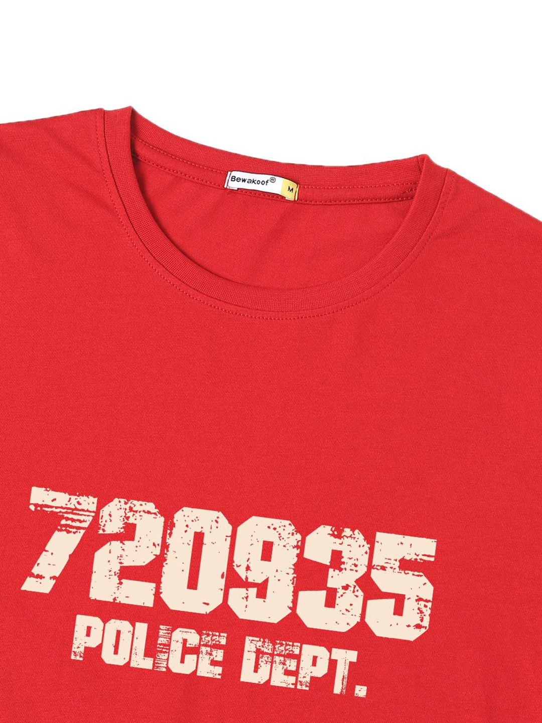 Bewakoof Men Typography Printed Round Neck Cotton T-shirt