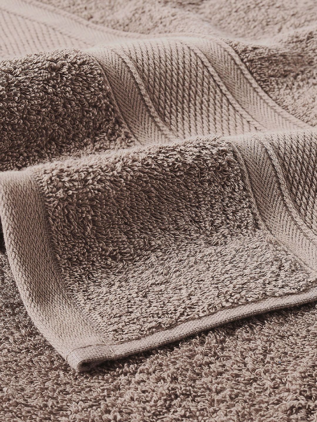 MYTRIDENT Unisex Set Of 6 Brown Solid 500 GSM Towels
